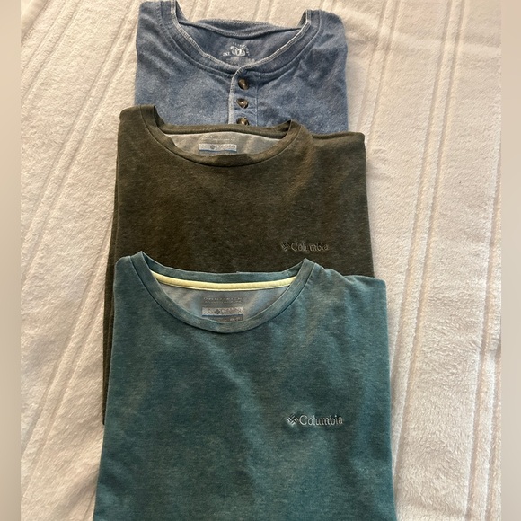 Columbia and OT Revolution 3 Short Sleeve Tee Shirt Bundle Green Brown Blue - Picture 5 of 7